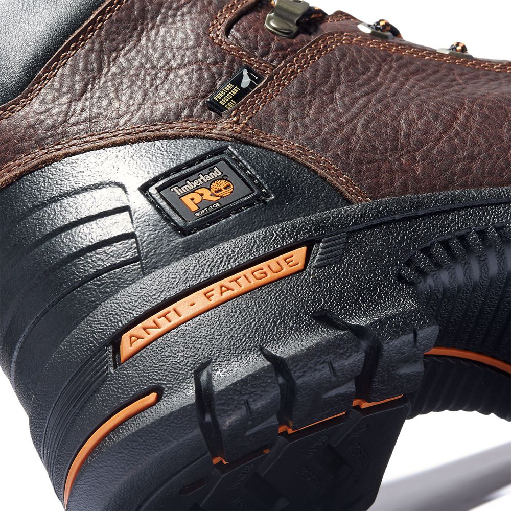 Botas de Trabajo Timberland Hombre Pro® Endurance 6\" Soft Toe Marrones - Chile ZMV-092835